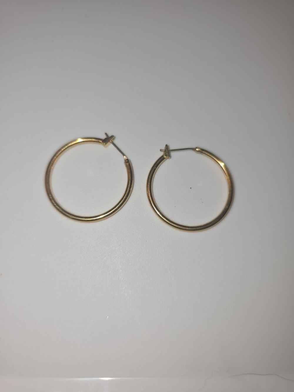 Vintage Gold-Tone Hoop Earrings